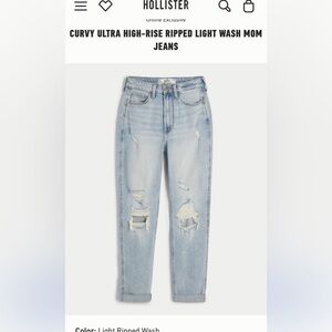BNWT Hollister curvy mom jeans size 10 (30)